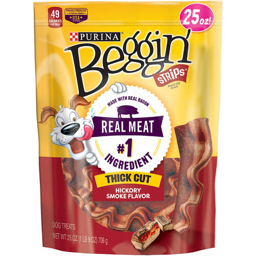 Purina Beggin' Strips With Real Meat Dog Treats, Thick Cut Hickory Smoke Flavor