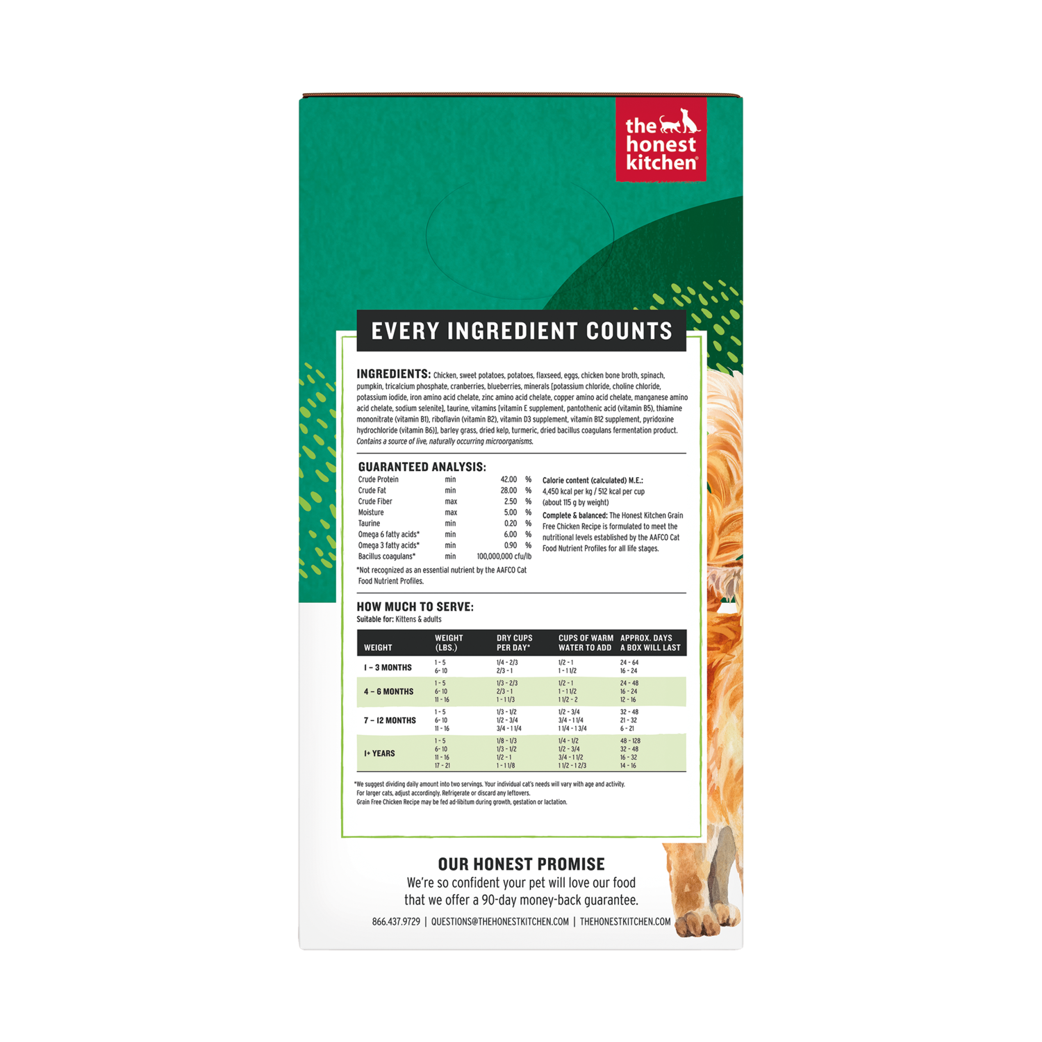 The Honest Kitchen Wholemade Grain Free Chicken Recipe Dehydrated Cat Food, 4-Lb Bag