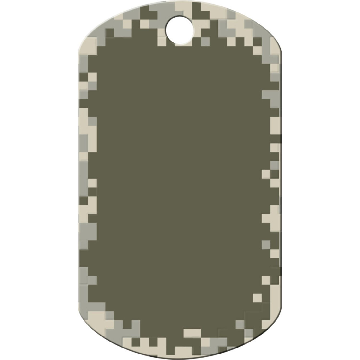 Id-Spot Quick Tag Engravable  Dog Tag, Military Large