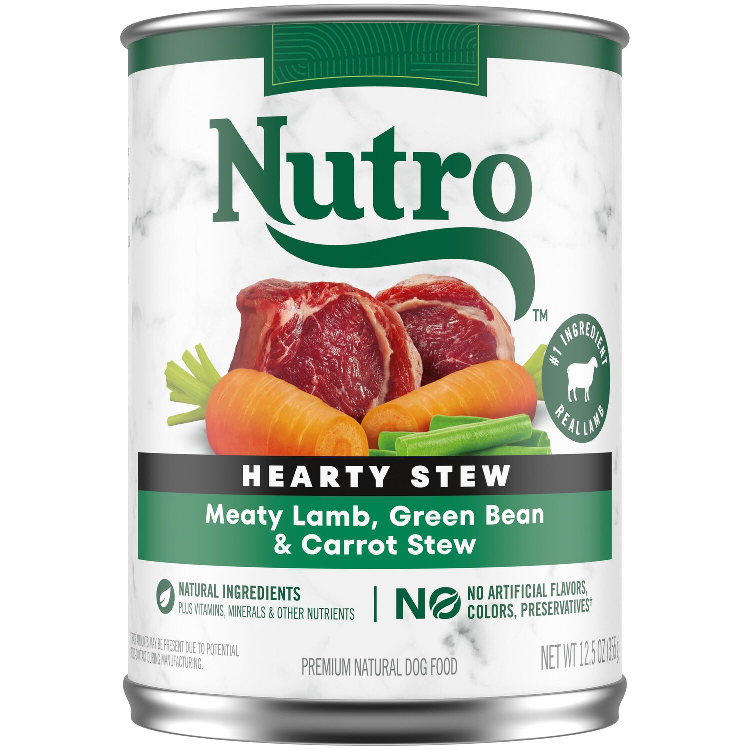 Nutro&nbsp;Hearty Stew Cuts In Gravy Meaty Lamb, Green Bean & Carrot Stew Wet Dog Food, 12.5-Oz