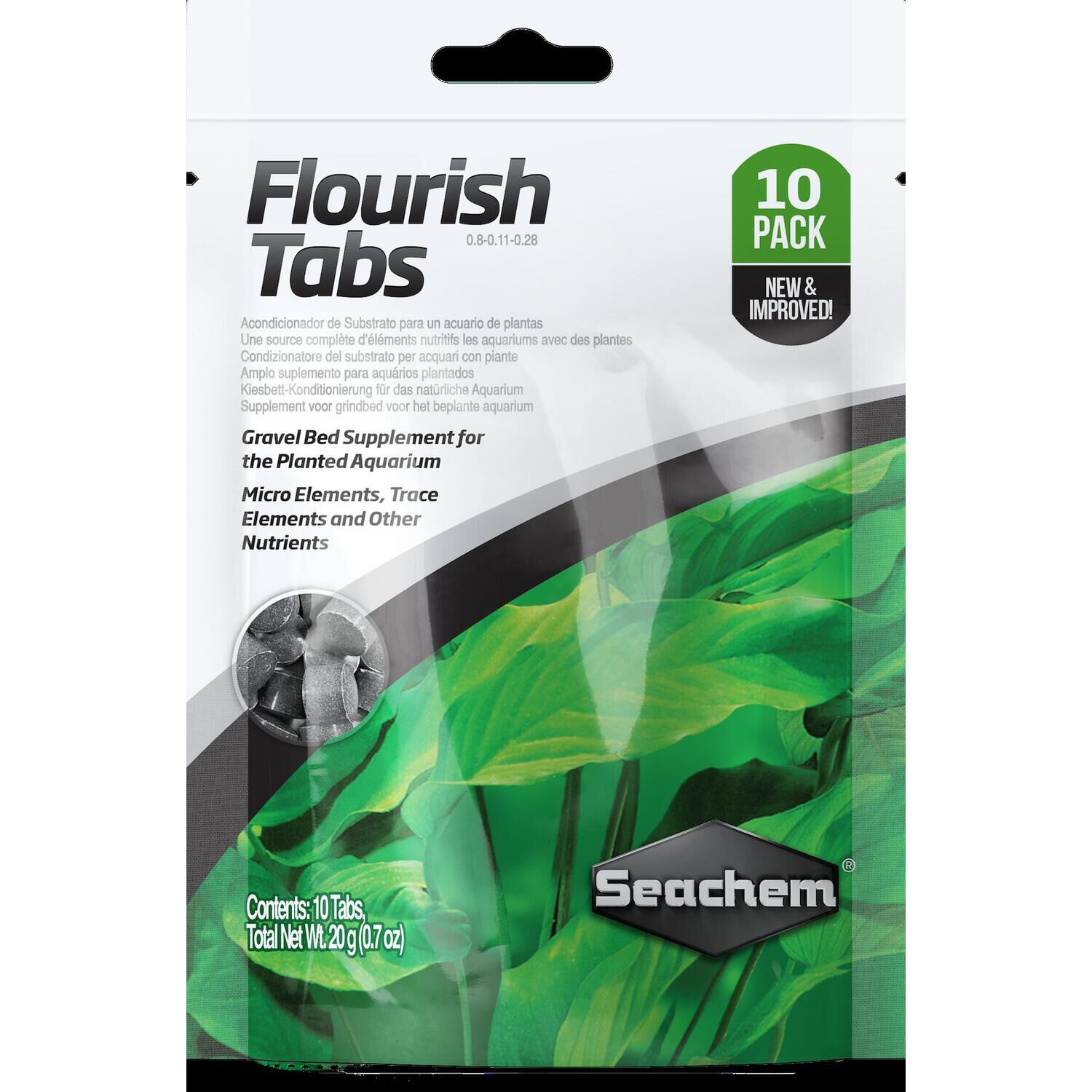 Seachem Laboratories Flourish Tabs Aquarium Plant Supplement, 10 Tablets
