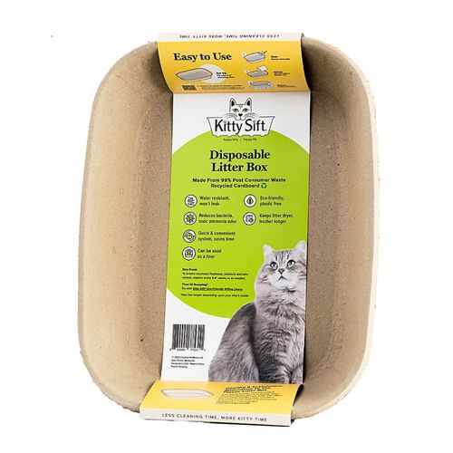 Sustainable Disposable Cat Litter Box - Large