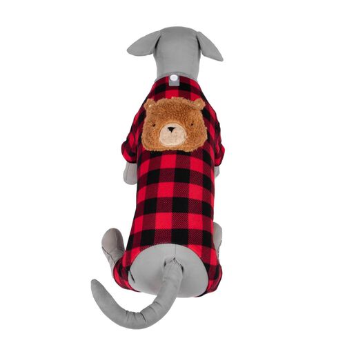 Red Teddy Bear Checkered Pajamas