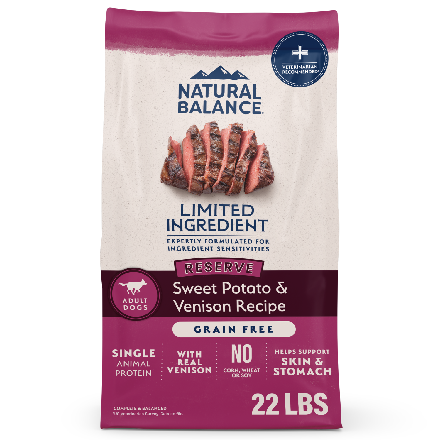 Natural Balance Limited Ingredient Reserve Grain Free Sweet Potato & Venison Recipe Dry Dog Food