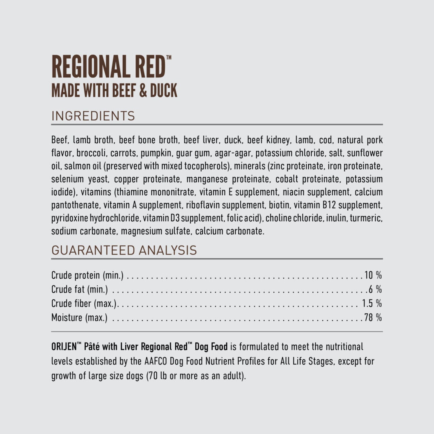 Orijen Pate Wet Dog Food, Regional Red Recipe With Liver, 12.8-Oz