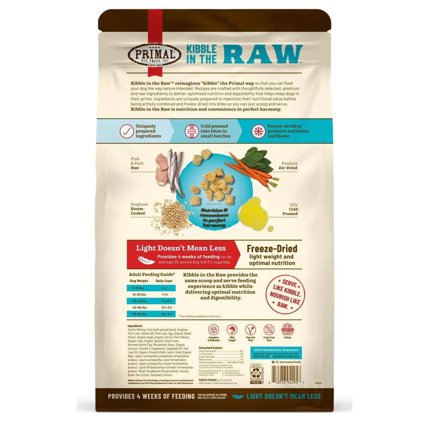Primal Kibble In The Raw Fish & Pork Recipe Freeze Dried Dog Food