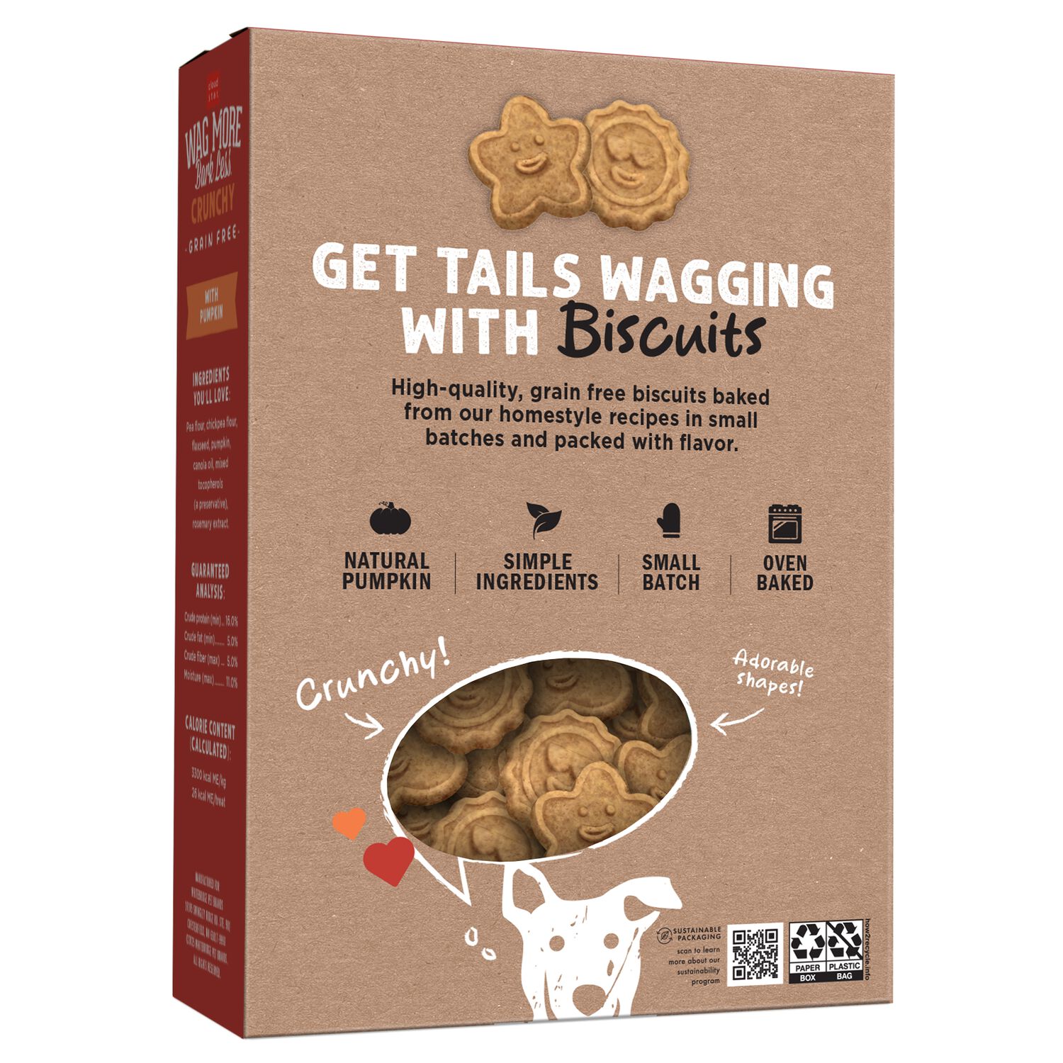 Wag More Bark Less Cloud Star Grain-Free Oven Baked With Pumpkin Dog Treat, 14-Oz