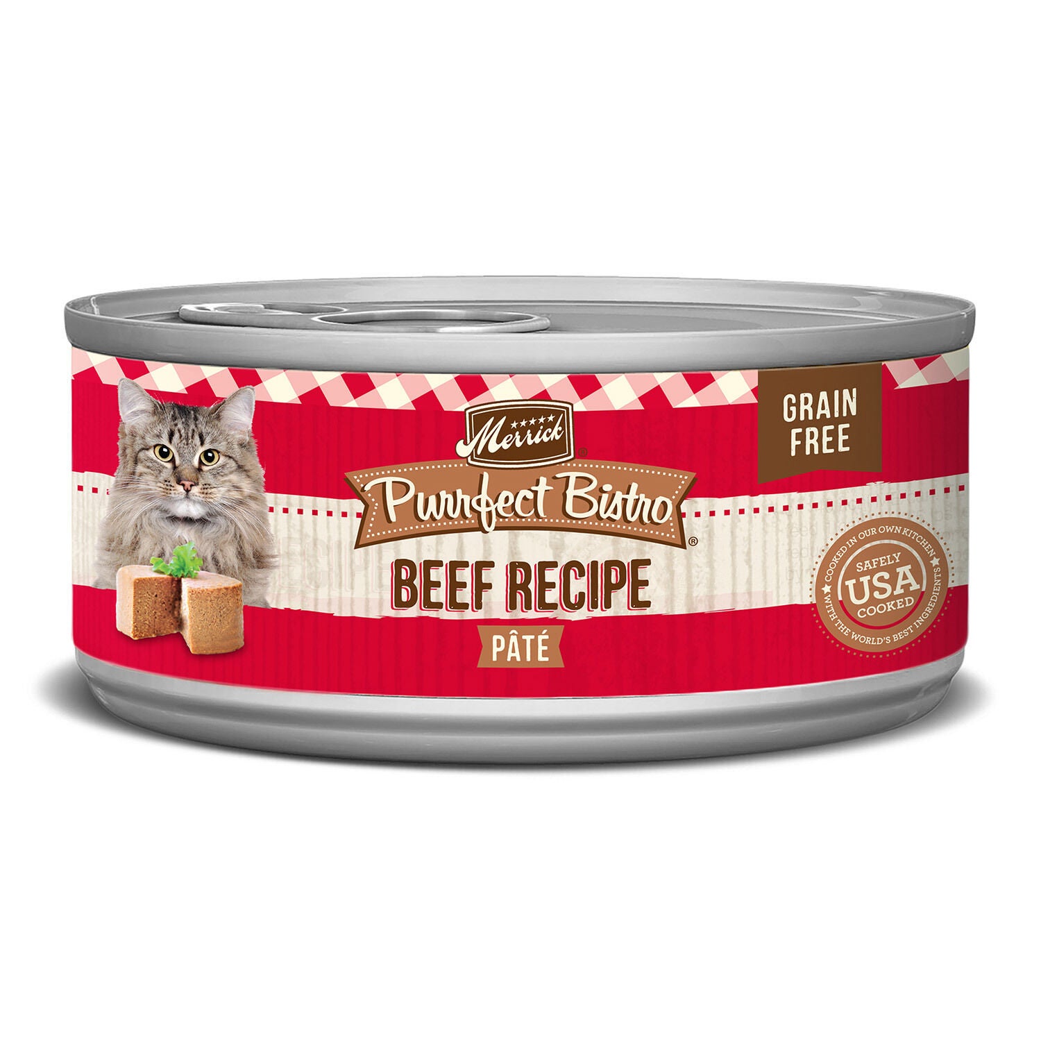 Merrick Purrfect Bistro Grain Free Beef Pate Recipe Wet Cat Food