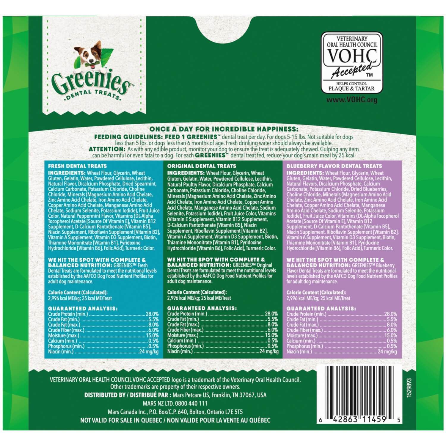Greenies Natural Dental Care Dog Treats, Teenie , 3 Flavor Variety Pack