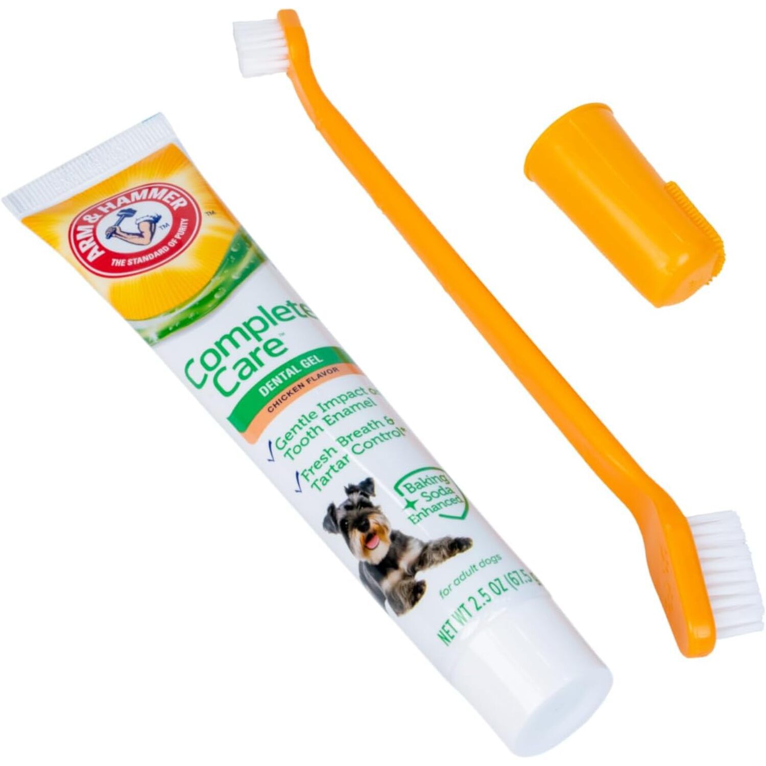 Arm & Hammer Complete Care Gel Dental Kit For Dogs, Chicken Flavor