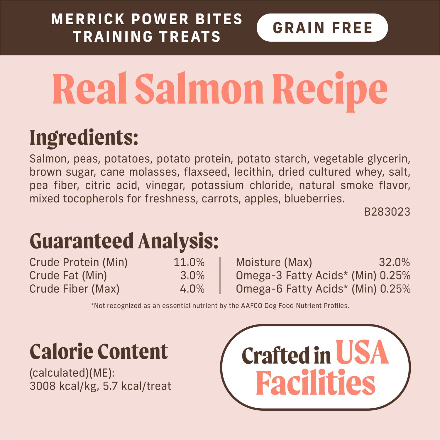 Merrick Power Bites Soft And Chewy Salmon Recipe Training Dog Treats, 6-Oz.
