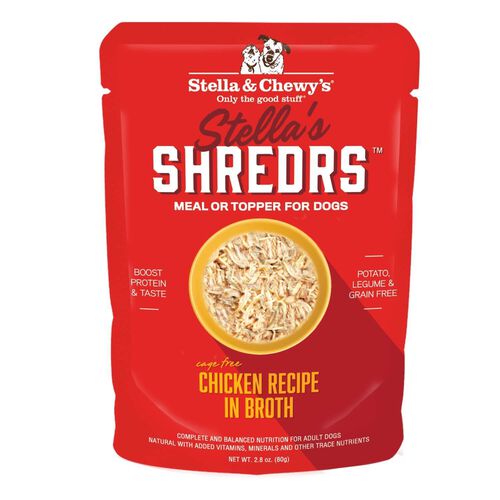 Shredrs Cage Free Chicken Recipe In Broth 2.8 Oz. Dog Food