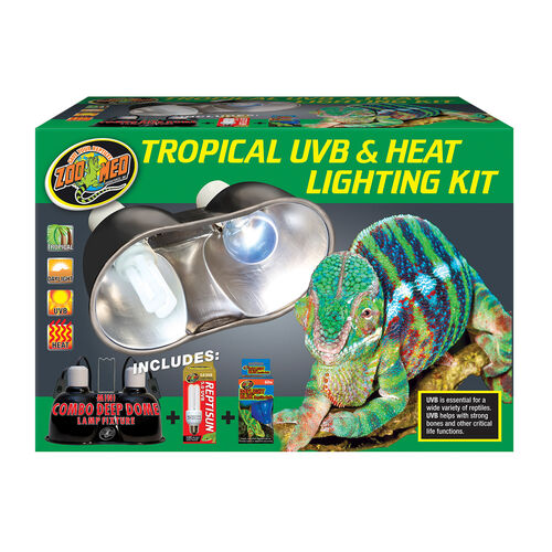 Tropical Uvb & Heat Lighting Kit For Reptiles
