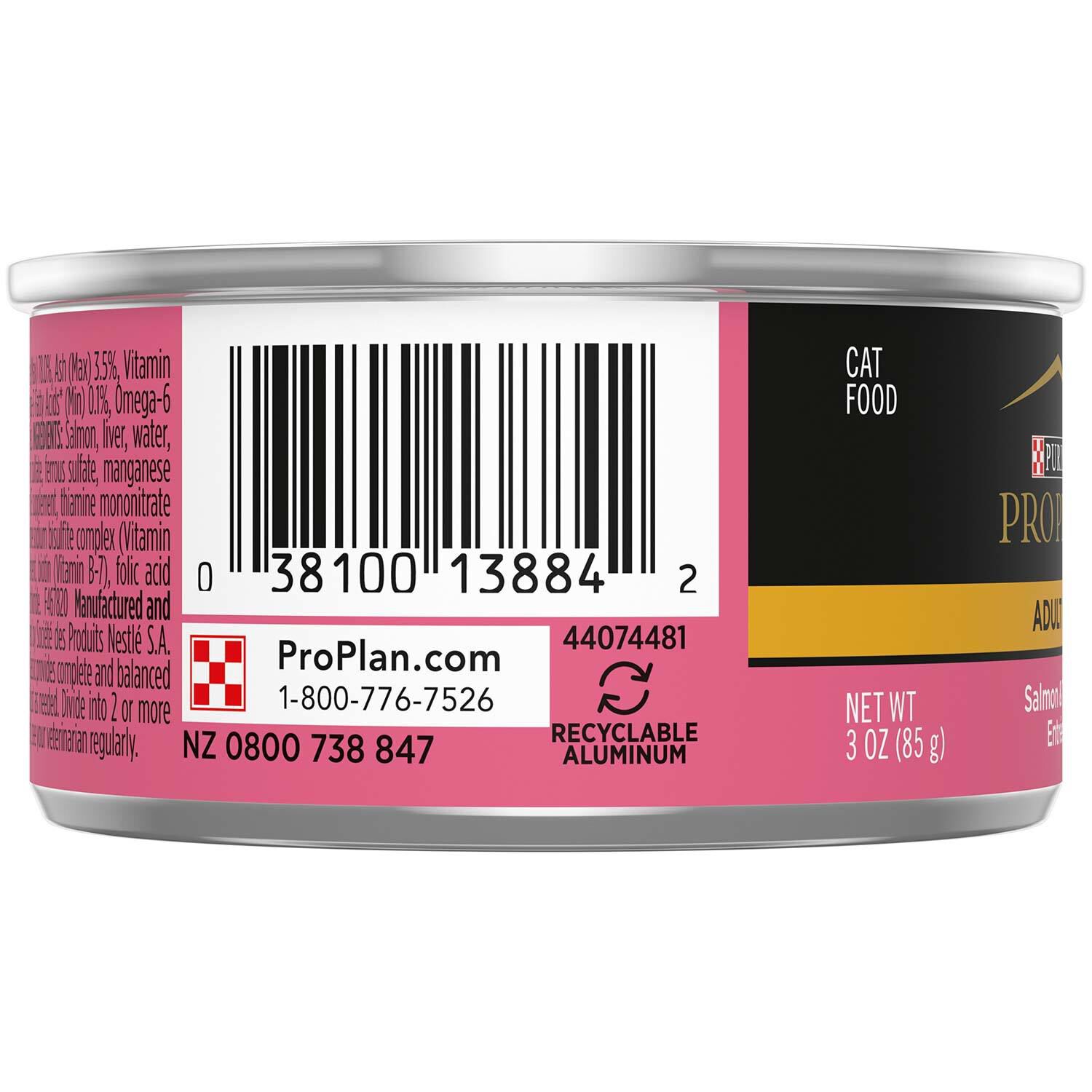 Purina Pro Plan Pate High Protein Senior Wet Cat Food, Salmon & Tuna Entree