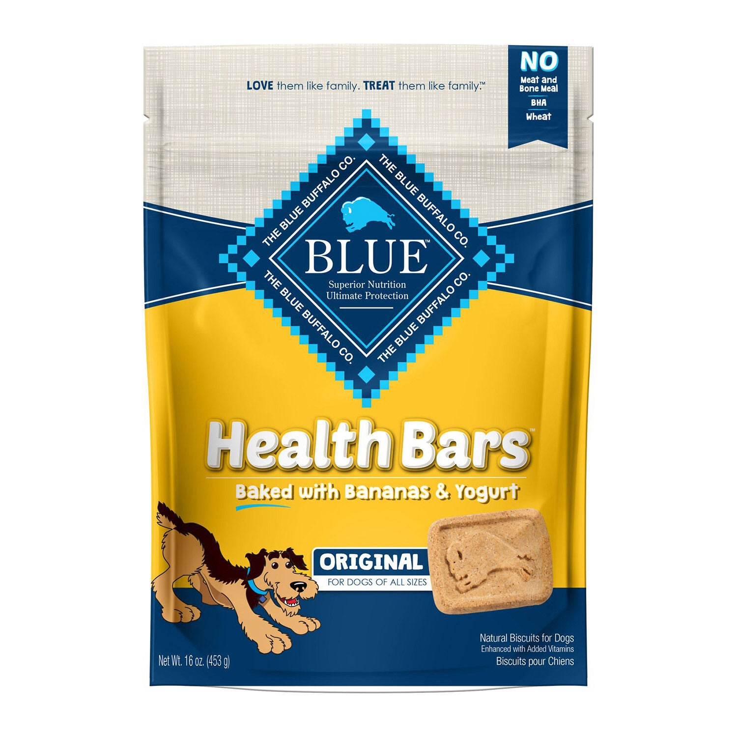 Blue Buffalo Health Bars Baked With Banana & Yogurt Dog Treats