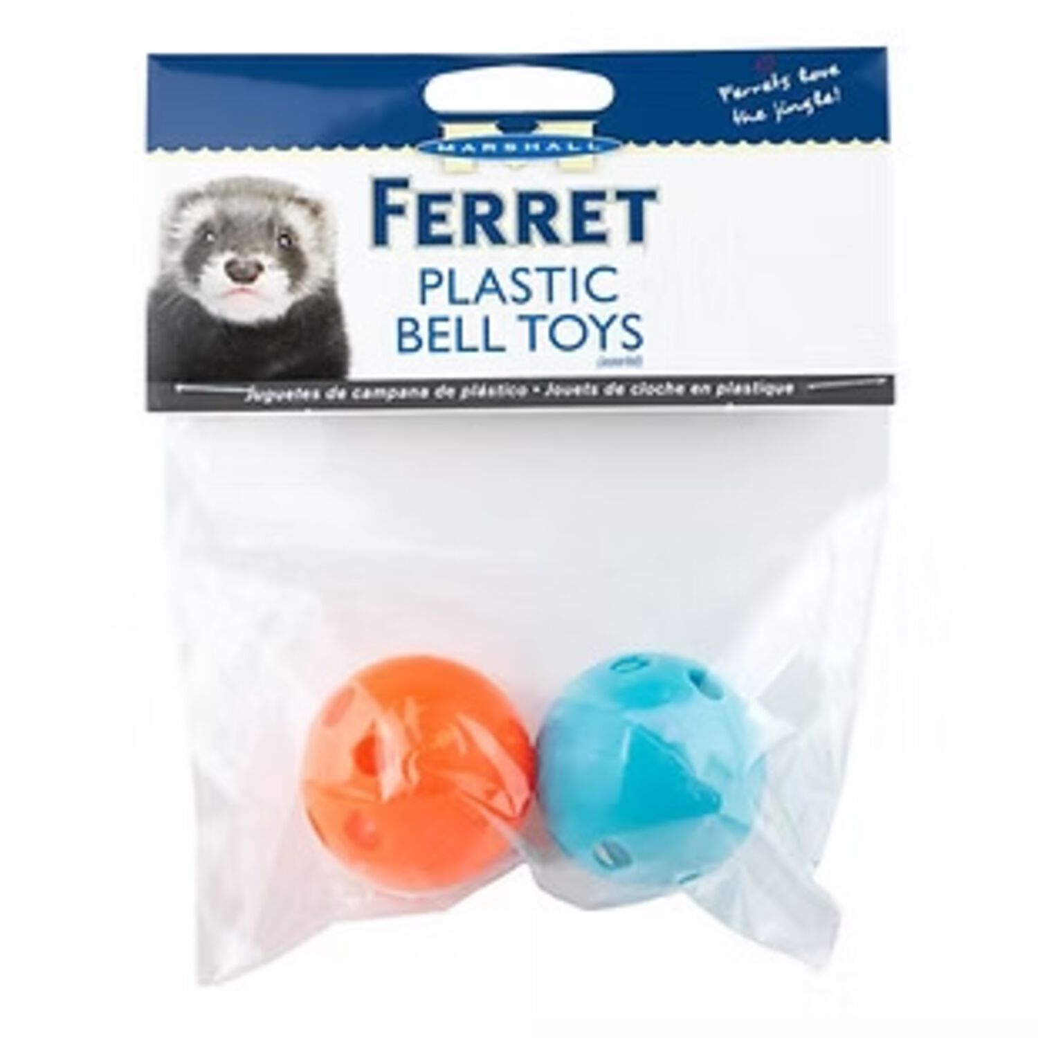 Marshall Pet Products Plastic Bell Ball Small Animal Toy