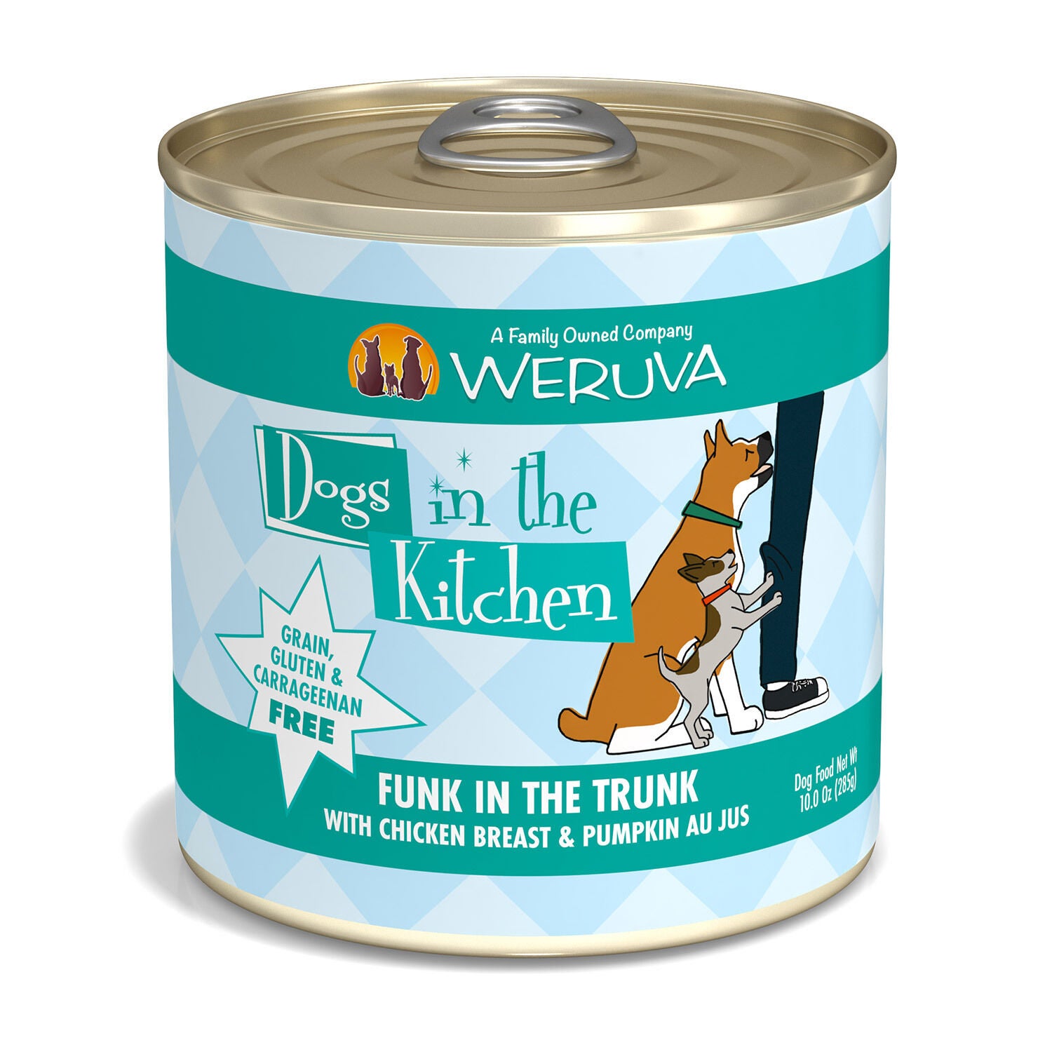 Weruva Dogs In The Kitchen Funk In The Trunk With Chicken & Pumpkin Au Jus Wet Dog Food, 2.8-Oz Pack Of 12