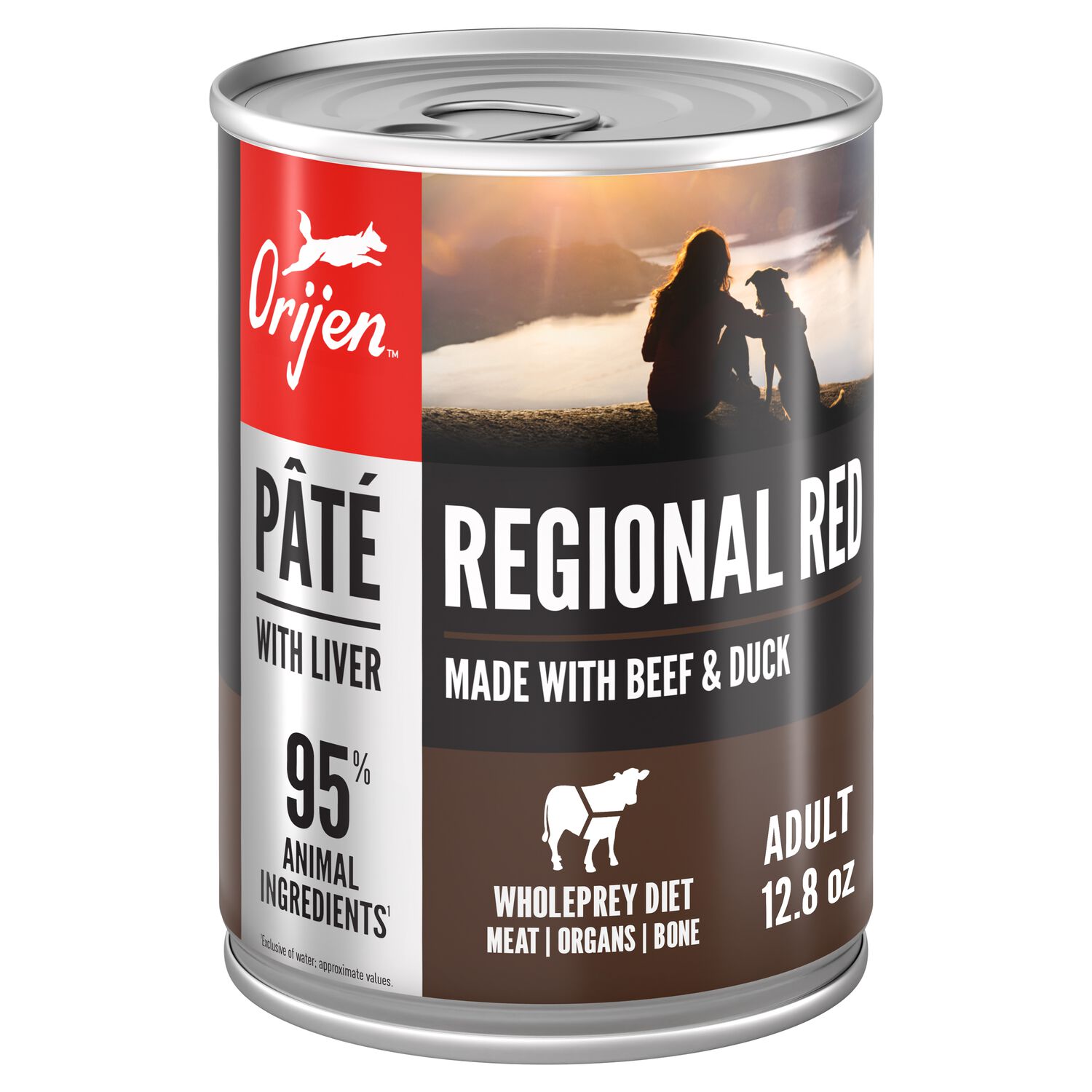 Orijen Pate Wet Dog Food, Regional Red Recipe With Liver, 12.8-Oz