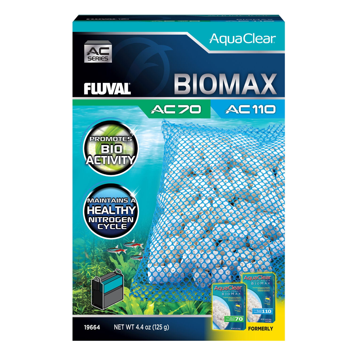 Fluval Aquaclear 20/30 Biomax Insert Filter Media For Aquariums, 3 Pack