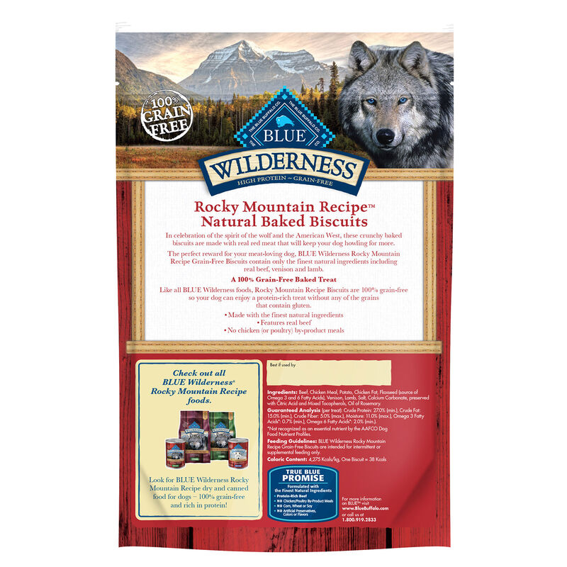 Wilderness Rocky Mountain Grain Free Biscuits Red Meat Recipe Dog Treat image number 2