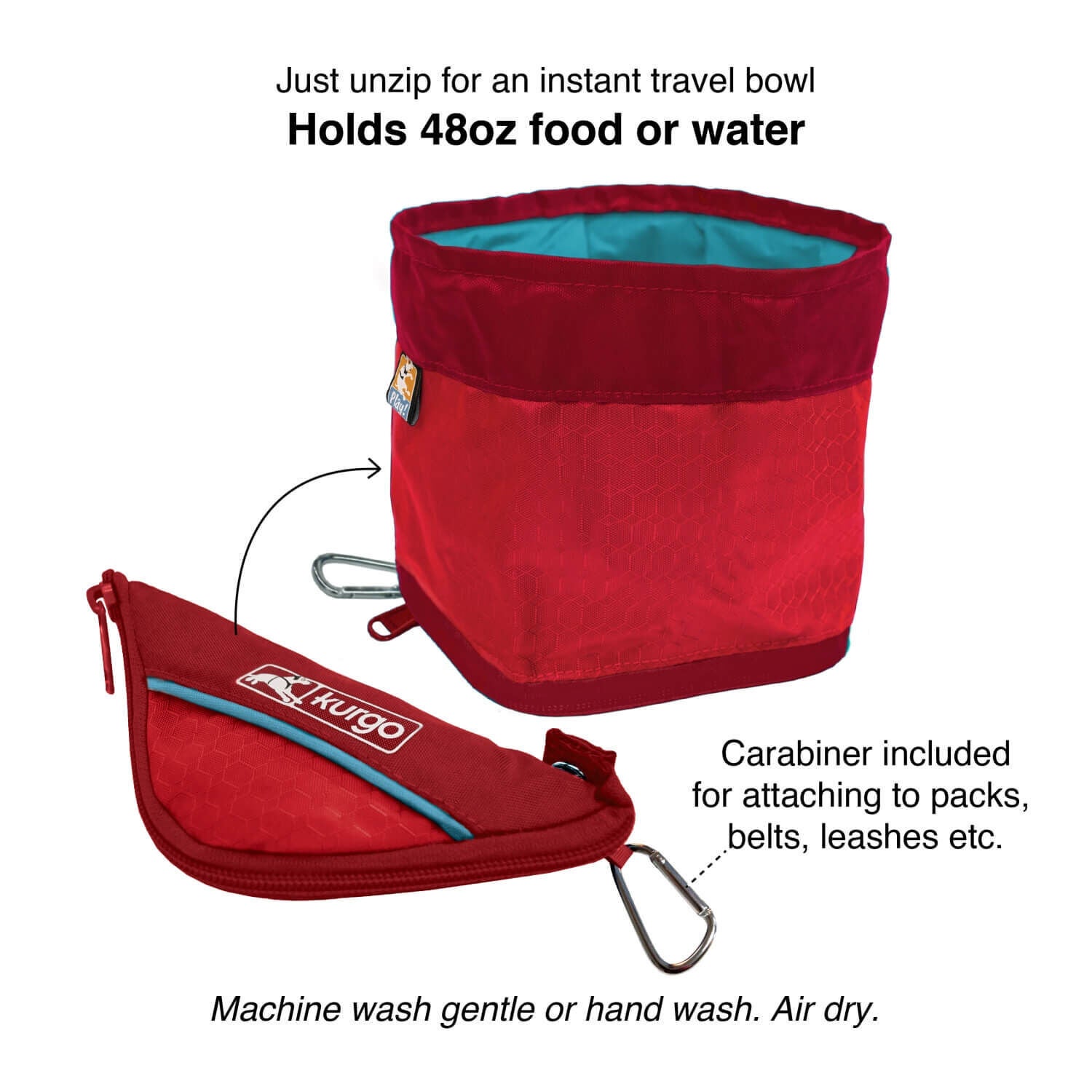 Kurgo Zippy Collapsible Travel Dog Bowls