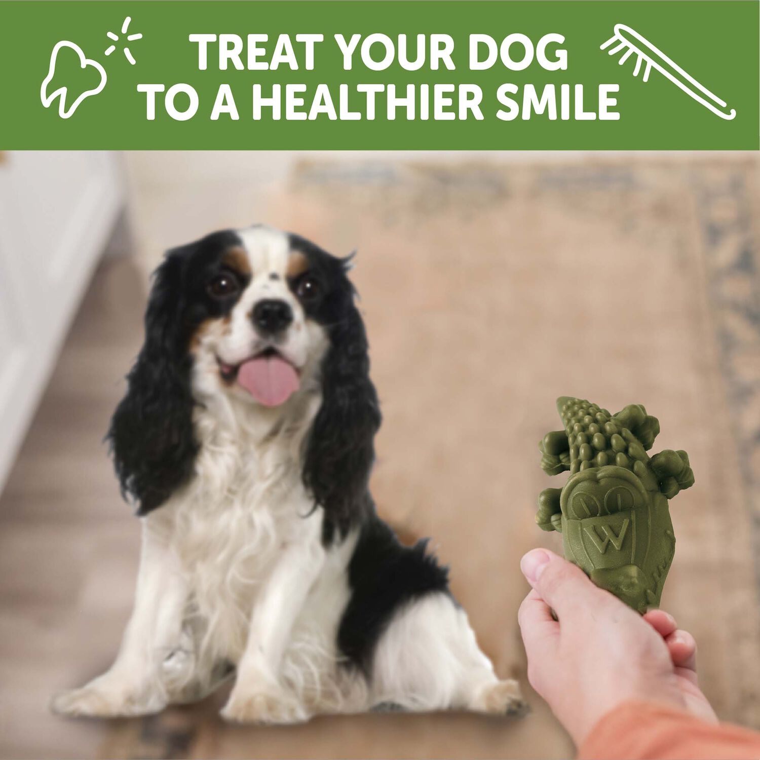 Whimzees Alligator Natural Grain-Free Daily Dental Long Lasting Dog Treats, Small, 1 Count