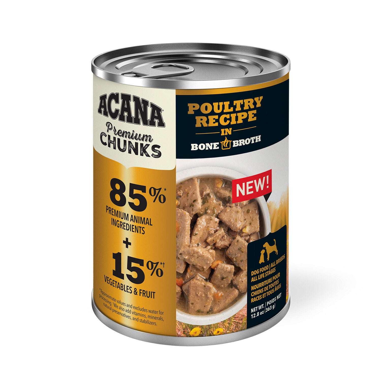 Acana Premium Chunks Poultry Recipe In Bone Broth Wet Dog Food