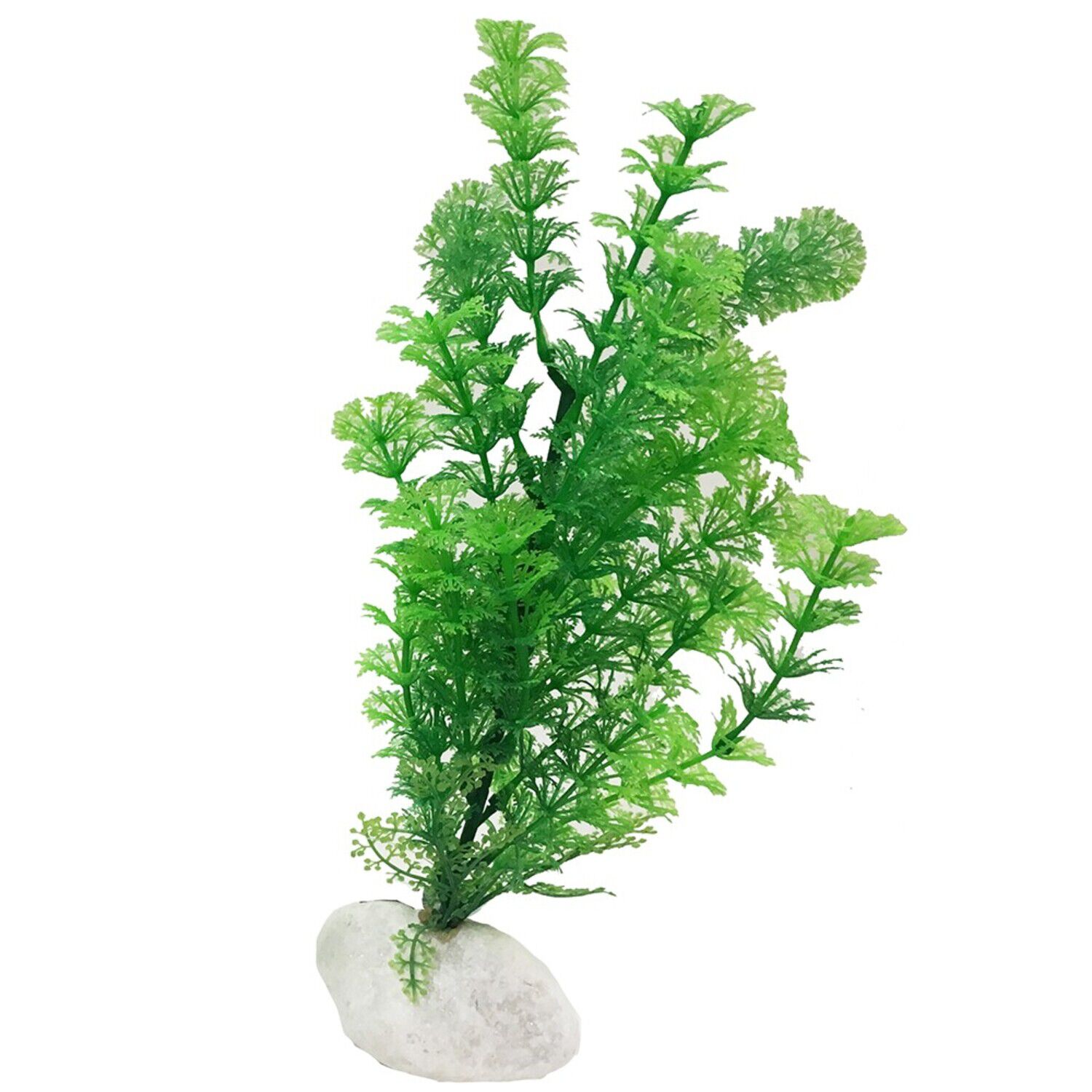 Penn-Plax Rock Plant Aquarium Decor &ndash; Green, 12"