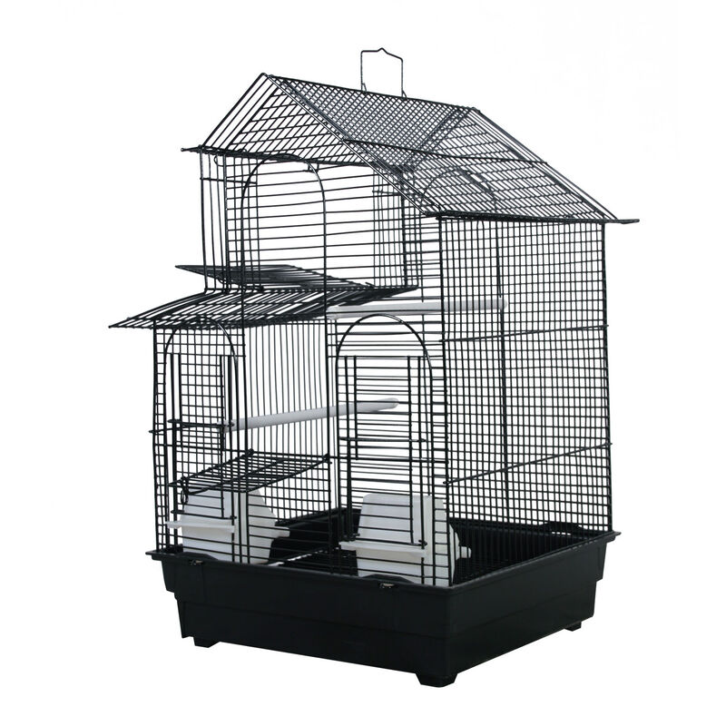 House Top Cage Black For Birds image number 1