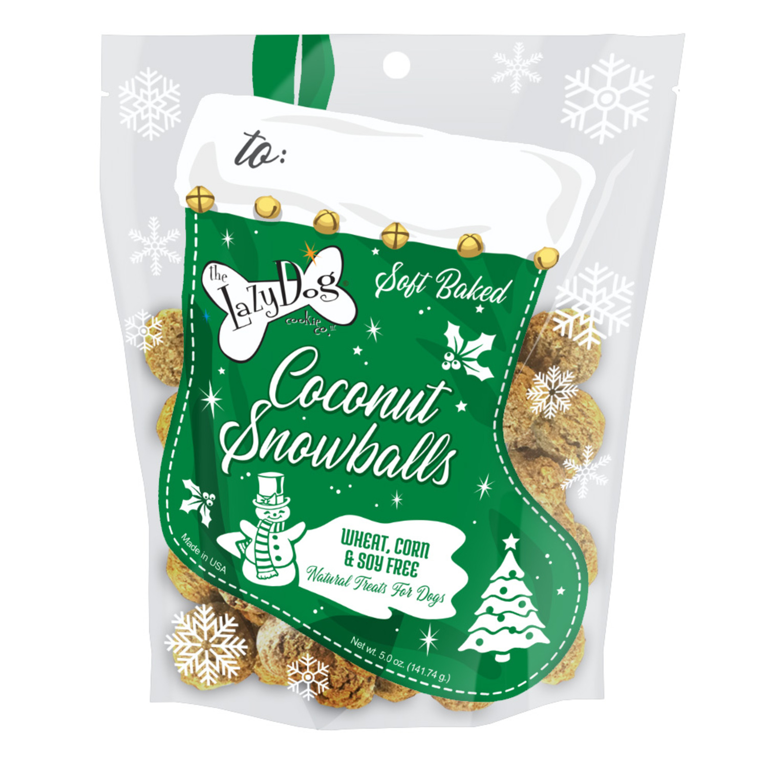 The Lazy Dog Cookie Co Coconut Snowballs Soft Baked Holiday Dog Treats