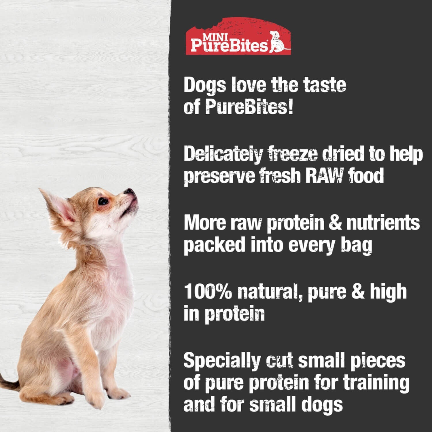 Purebites Mini-Purebites Raw Freeze-Dried Chicken Dog Training Treats, 2.1-Oz