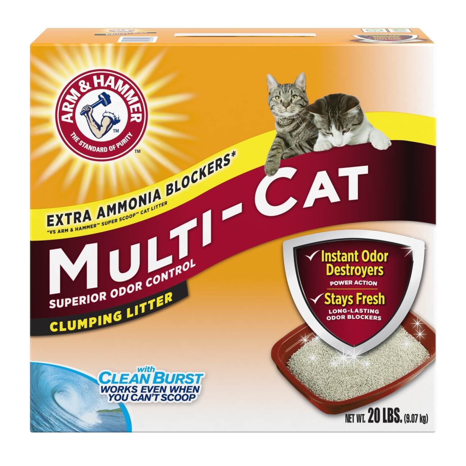 Arm Hammer Multi-Cat Clumping Cat Litter Pet Supermarket