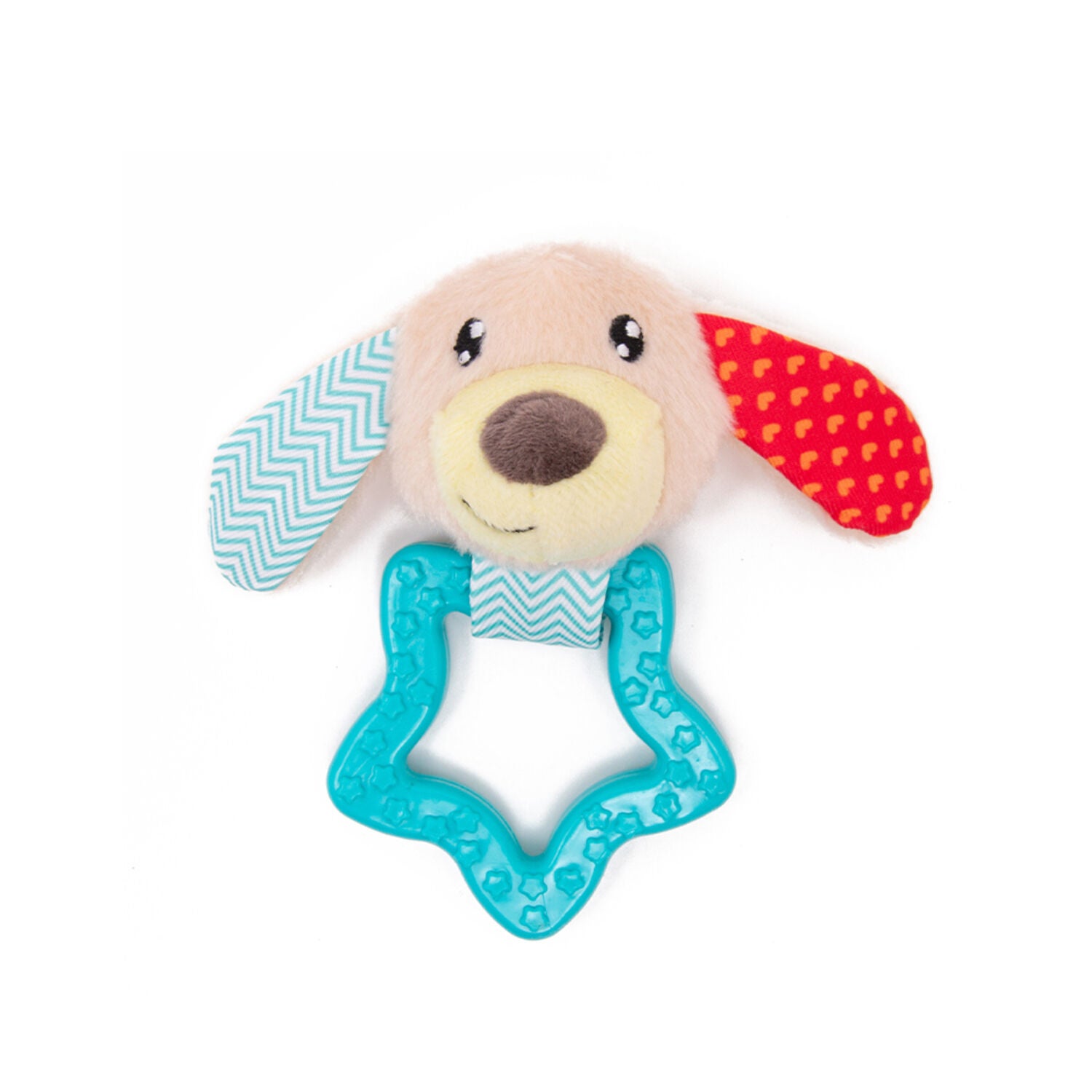 Little & Lively Plush Dog & Tpr Rubber Star Small Dog Chew Toy