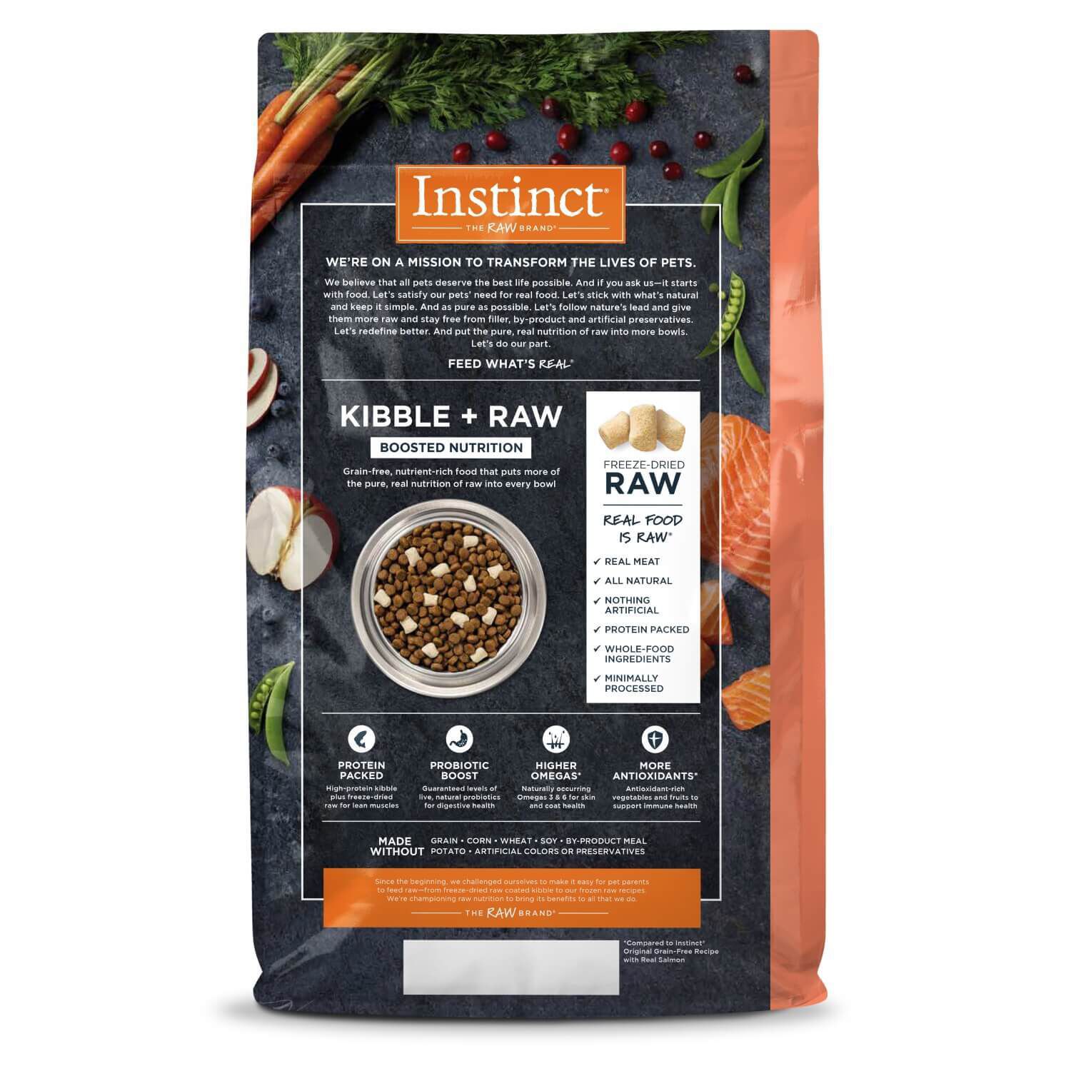 Instinct Raw Boost Grain-Free Recipe With Real Salmon Dry Dog Food, 3.5-Lb