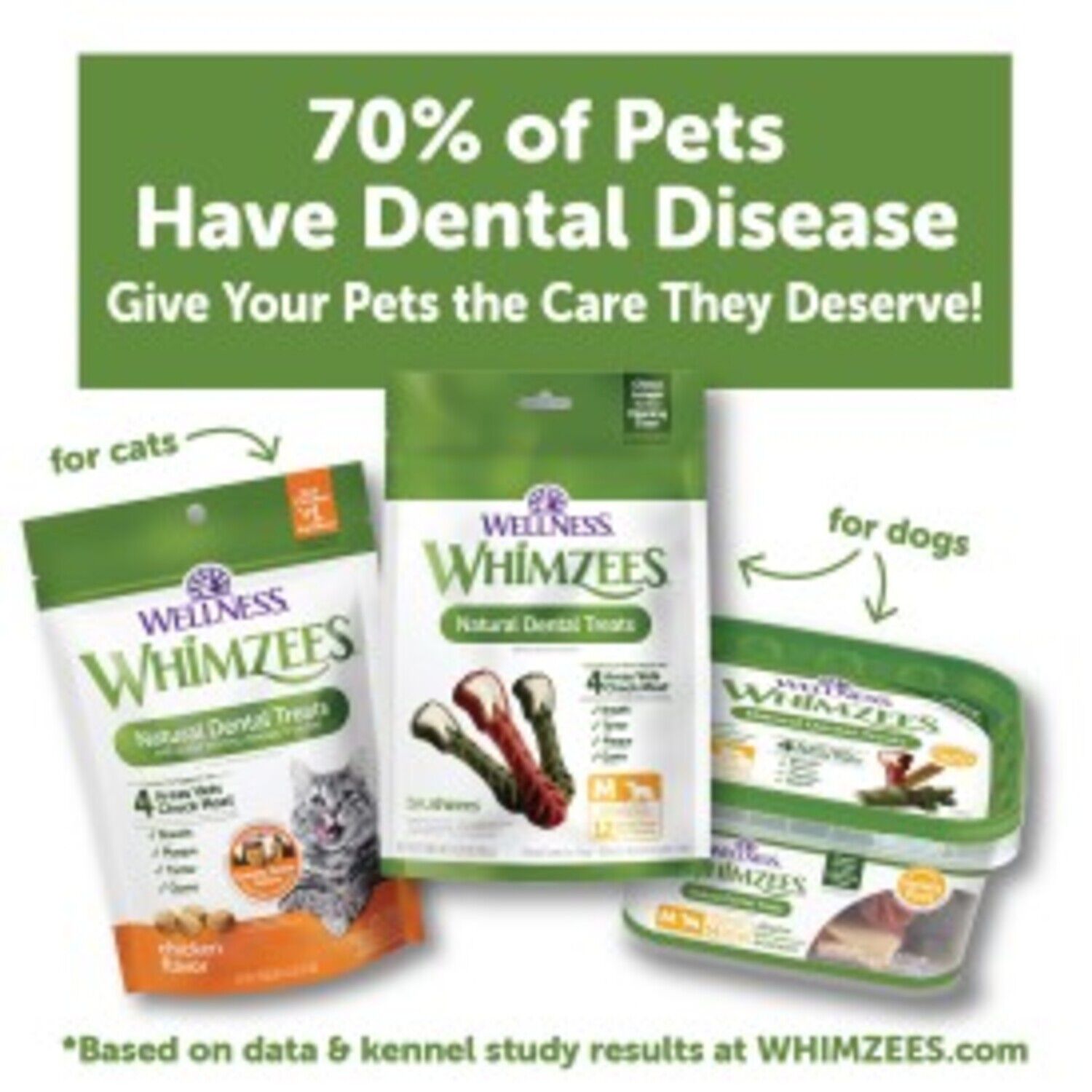 Whimzees Brushzees Natural Grain Free Dental Chews For Dogs, Large Breed, 6 Count