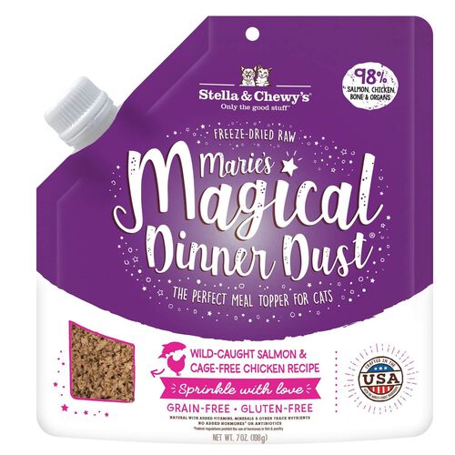 Stella & Chewy'S Marie'S Magical Dinner Dust Cat Food Topper, Wild Salmon And Chicken