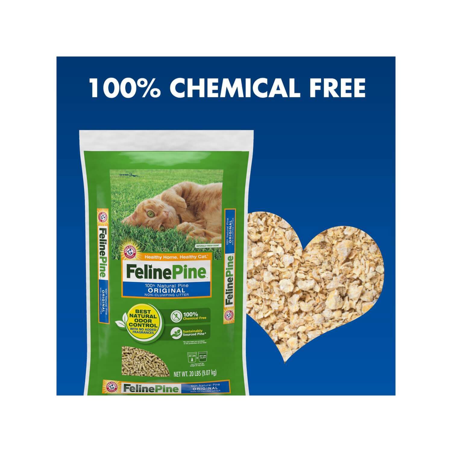 Arm & Hammer Feline Pine Original Non-Clumping Natural Cat Litter