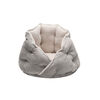 Furhaven Plush Calming Anti Anxiety Burrow Nest Hug Small Dog & Cat Bed - Silver