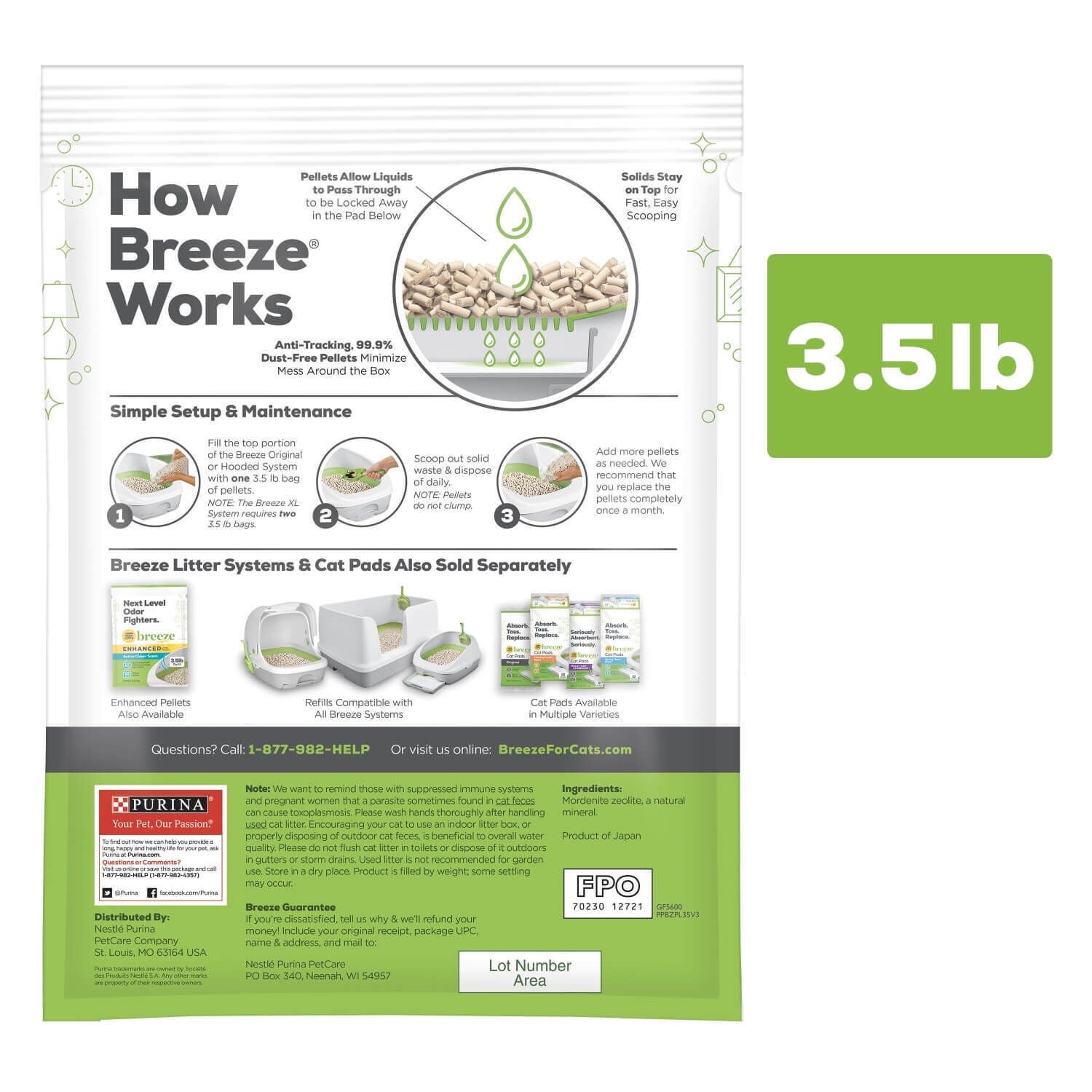 Breeze Pellets Refill Cat Litter 7lb Pet Supermarket