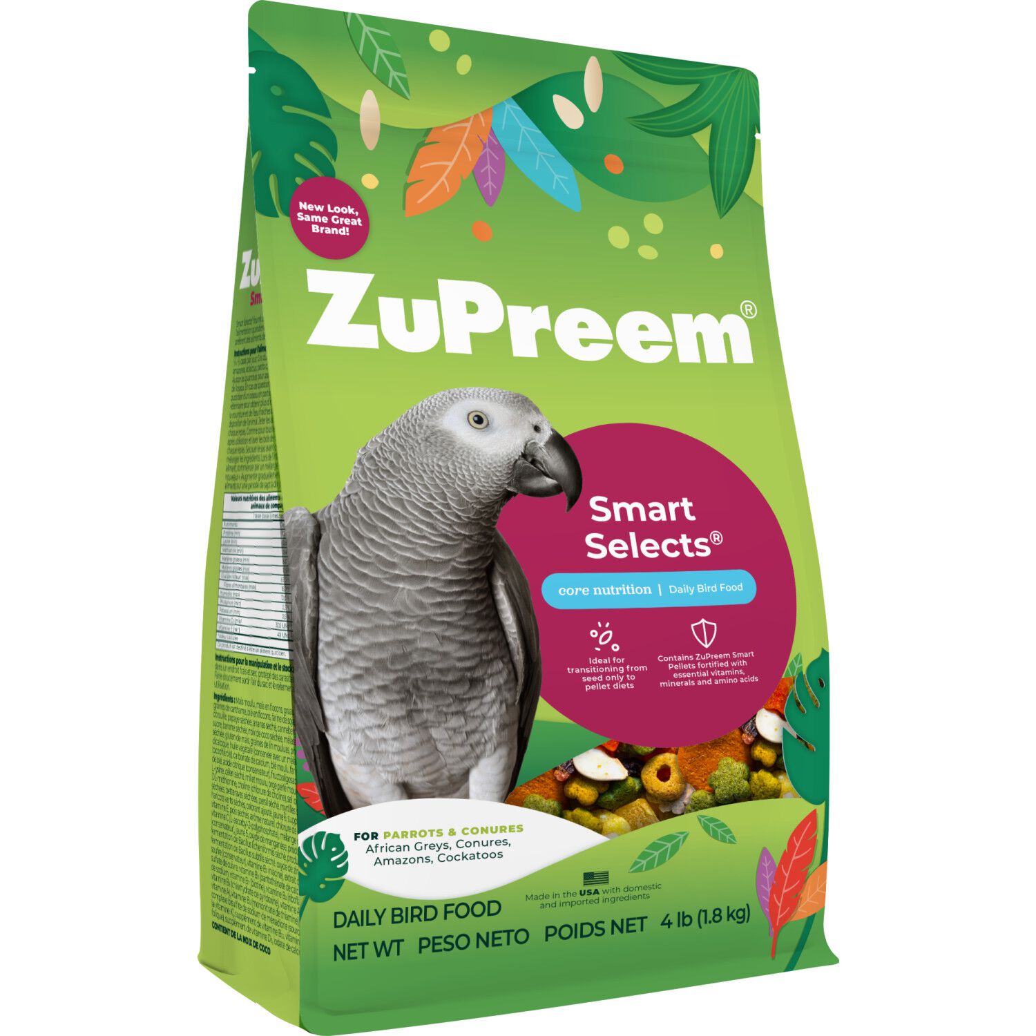 Zupreem Natural With Added Vitamins Bird Food For Parrots & Conures