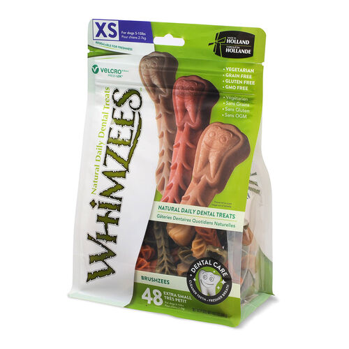 Whimzees Breshzees Grain Free Dog Dental Treats, Xs For Dogs 5 15 Lbs