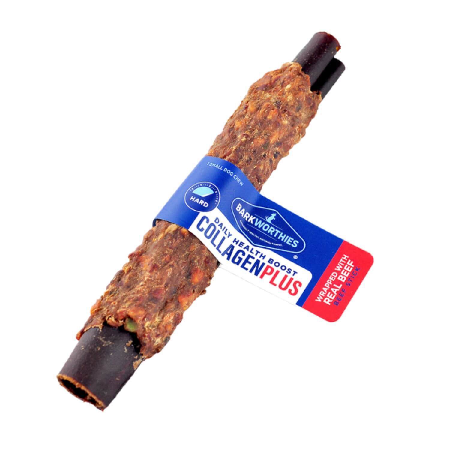 Barkworthies Collagenplus Beef Wrapped Collagen Stick Dog Treat, 12-In