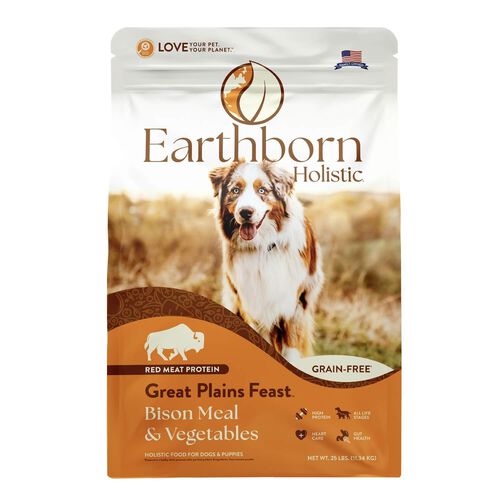 Earthborn Holistic Great Plains Feast Bison Meal & Vegetables Grain Free Dry Dog Food
