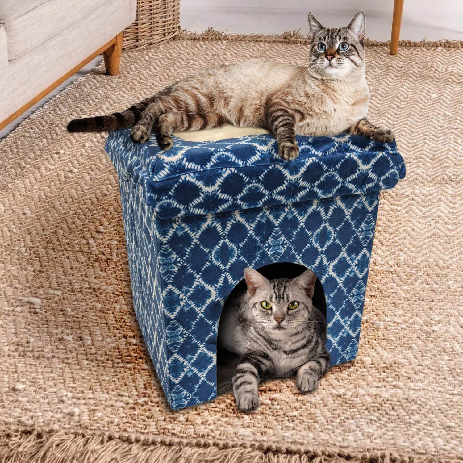 Unique Petz Cat House With Pillow Topper | Pet Supermarket