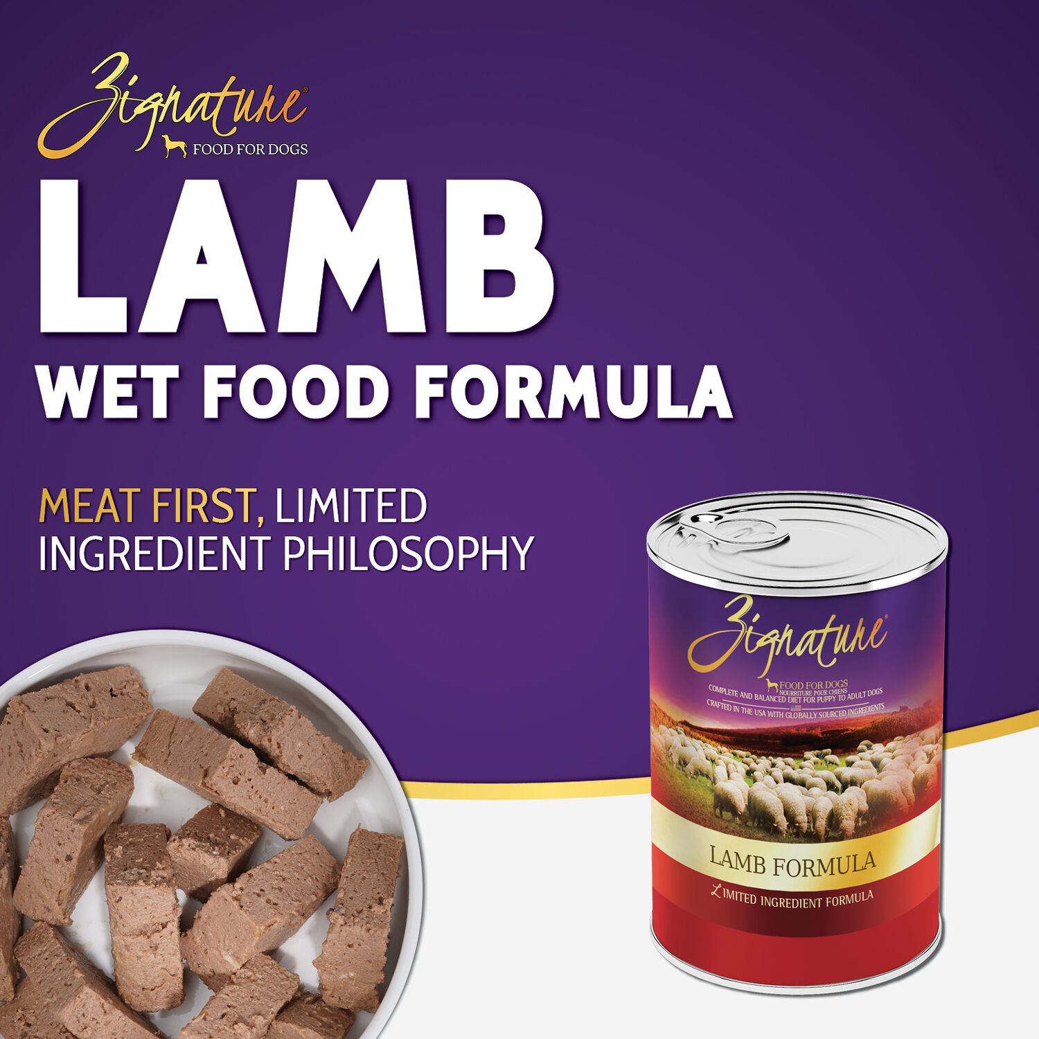 Zignature Lamb Formula Limited Ingredient Wet Dog Food, 13-Oz, 12-Pack
