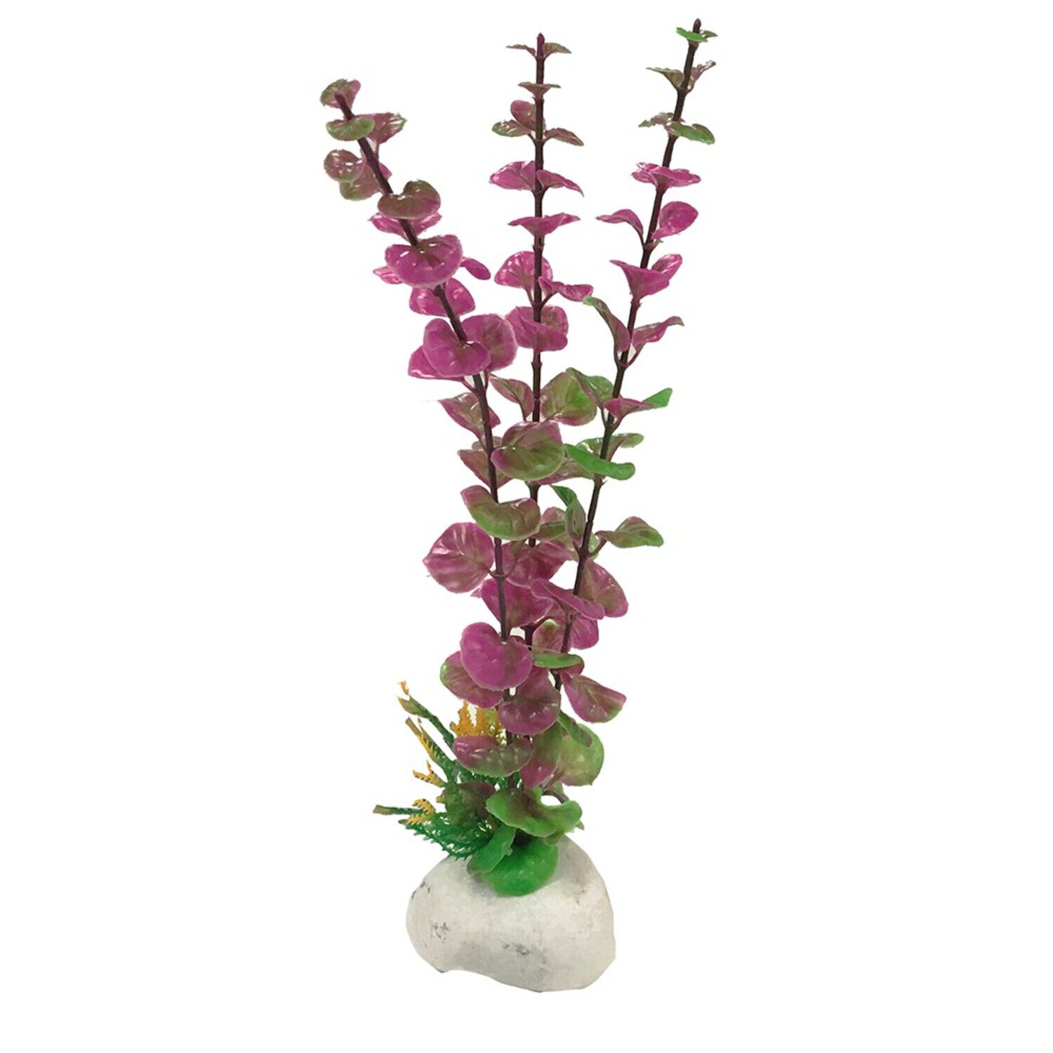 Penn-Plax Rock Plant Aquarium Decor &ndash; Pink, 12"