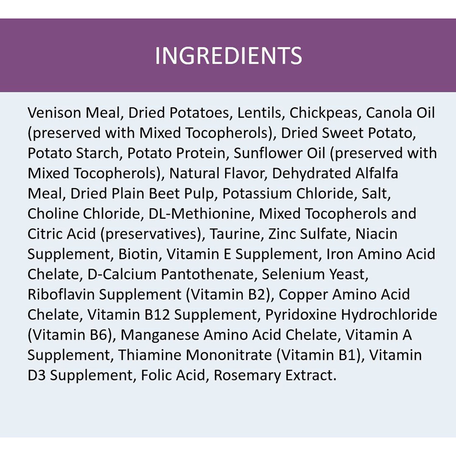 Nutro limited deals ingredient venison