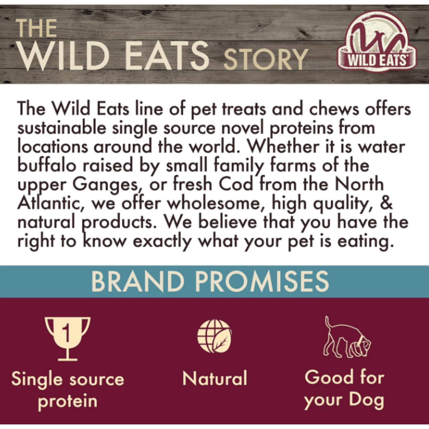 Wild Eats Prime Select Water Buffalo Dog Treats, Variety Pack - 7 Count