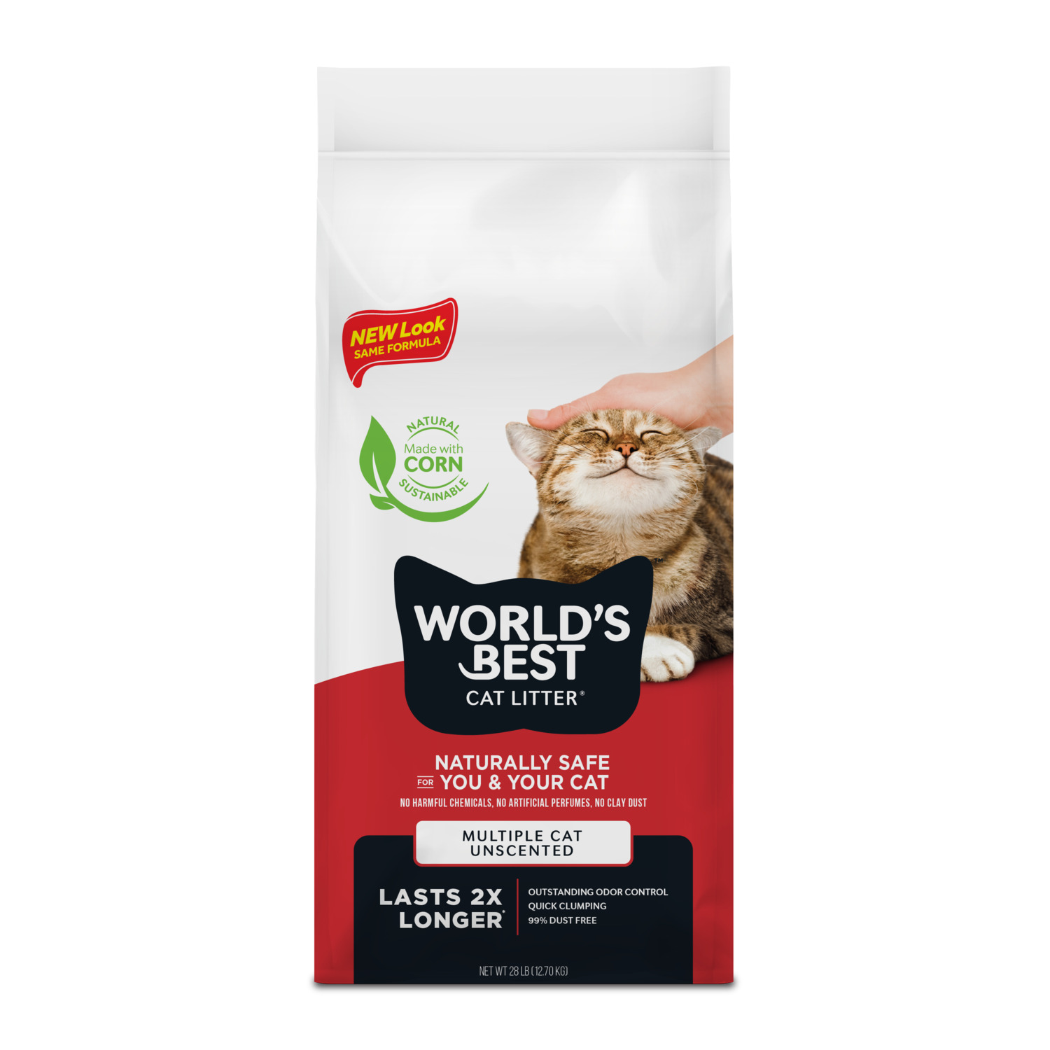 World's Best Multi-Cat Unscented Clumping Cat Litter