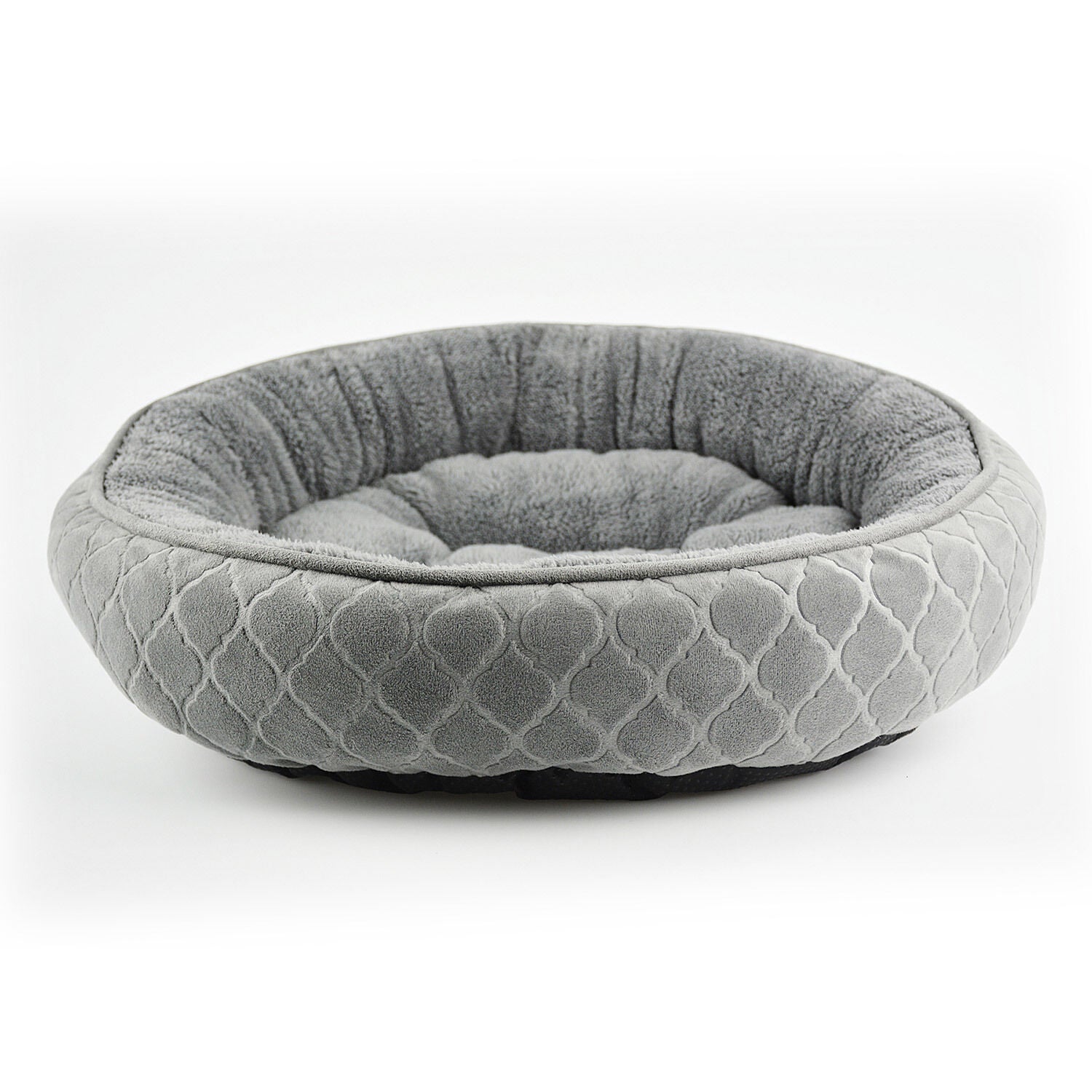 Jump Round Cuddler Cat & Dog Bed, Grey, 20"